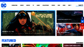 What Dccomics.com website looked like in 2021 (3 years ago)