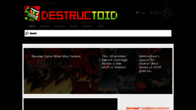What Destructoid.com website looked like in 2021 (3 years ago)