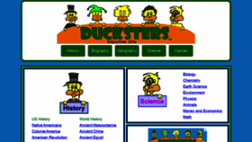 What Ducksters.com website looked like in 2021 (3 years ago)