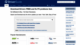 What Driverguide.com website looked like in 2021 (3 years ago)