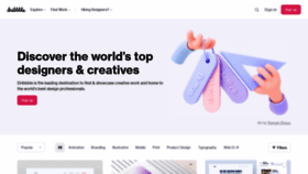 What Dribbble.com website looked like in 2021 (3 years ago)