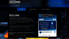 What Demiko.hu website looked like in 2021 (3 years ago)