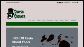 What Dappercadaver.com website looked like in 2021 (3 years ago)