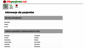 What Dlapacjenta.info website looked like in 2021 (3 years ago)