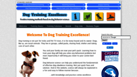 What Dog-training-excellence.com website looked like in 2021 (3 years ago)