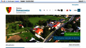 What Domaszowice.pl website looked like in 2021 (3 years ago)