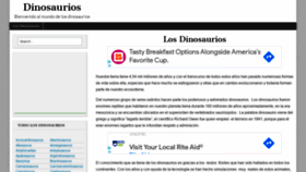 What Dinosaurios.org website looked like in 2021 (3 years ago)