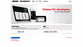 What Developers.deezer.com website looked like in 2021 (3 years ago)