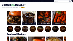 What Dinnerthendessert.com website looked like in 2021 (3 years ago)
