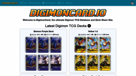 What Digimoncard.io website looked like in 2021 (3 years ago)