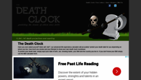 What Death-clock.org website looked like in 2021 (3 years ago)