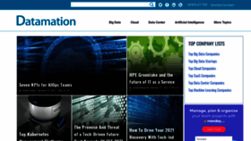 What Datamation.com website looked like in 2021 (3 years ago)