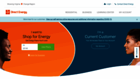 What Directenergy.com website looked like in 2021 (3 years ago)