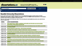 What Dissertations.se website looked like in 2021 (3 years ago)