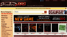 What Drivethrurpg.com website looked like in 2021 (3 years ago)