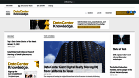 What Datacenterknowledge.com website looked like in 2021 (3 years ago)