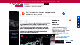 What Dicionario.priberam.org website looked like in 2021 (3 years ago)