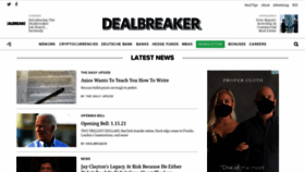 What Dealbreaker.com website looked like in 2021 (3 years ago)