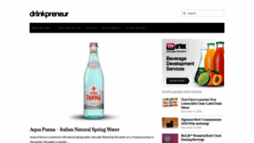 What Drinkpreneur.com website looked like in 2021 (3 years ago)