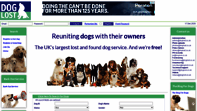 What Doglost.co.uk website looked like in 2021 (3 years ago)