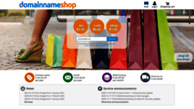 What Domainnameshop.com website looked like in 2021 (3 years ago)