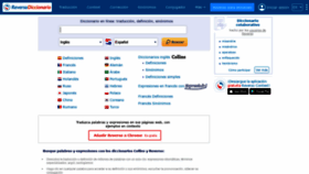 What Diccionario.reverso.net website looked like in 2021 (3 years ago)