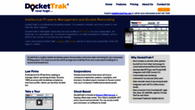 What Dockettrak.com website looked like in 2021 (3 years ago)