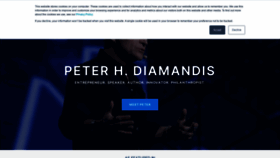 What Diamandis.com website looked like in 2021 (3 years ago)