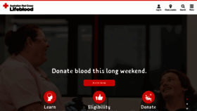 What Donateblood.com.au website looked like in 2021 (3 years ago)