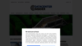 What Datacenter-insider.de website looked like in 2021 (3 years ago)