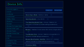 What Deviceinfo.me website looked like in 2021 (4 years ago)