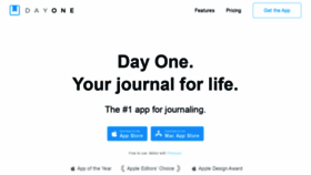 What Dayoneapp.com website looked like in 2021 (3 years ago)