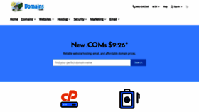 What Domains.com website looked like in 2021 (3 years ago)