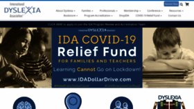What Dyslexiaida.org website looked like in 2021 (3 years ago)