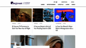 What Dailybreak.com website looked like in 2021 (3 years ago)