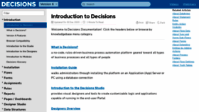 What Documentation.decisions.com website looked like in 2021 (3 years ago)