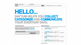 What Daytum.com website looked like in 2021 (3 years ago)