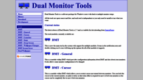 What Dualmonitortool.sourceforge.net website looked like in 2021 (4 years ago)