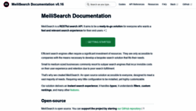 What Docs.meilisearch.com website looked like in 2021 (3 years ago)