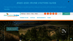 What Destinationirvine.com website looked like in 2021 (3 years ago)