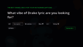 What Drakecaptions.com website looked like in 2021 (3 years ago)