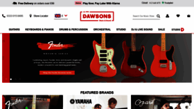 What Dawsons.co.uk website looked like in 2021 (3 years ago)