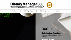 What Dietarymanager360.com website looked like in 2021 (3 years ago)