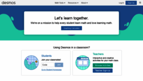 What Desmos.com website looked like in 2021 (4 years ago)
