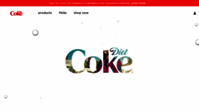 What Dietcoke.com website looked like in 2021 (3 years ago)
