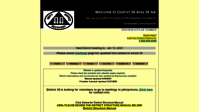 What District58area59aa.org website looked like in 2021 (3 years ago)
