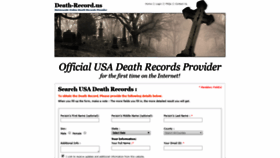 What Death-record.us website looked like in 2021 (4 years ago)