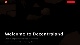What Decentraland.org website looked like in 2021 (3 years ago)