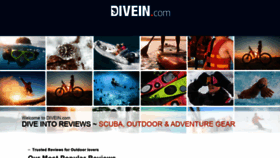 What Divein.com website looked like in 2021 (3 years ago)