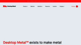 What Desktopmetal.com website looked like in 2021 (3 years ago)
